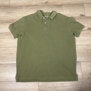 Eddie Bauer Shirt Mens XL Tall Green Short Sleeve Outdoor Classic Polo